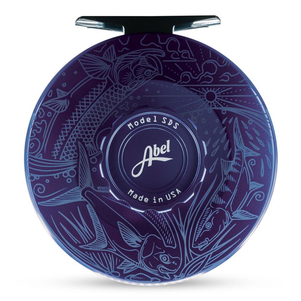 Abel SDS 11/12 Reel l Ported in Solid Underwood Slammin Satin Deep Blue